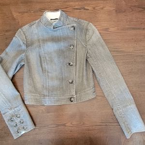 NWOT Theory Maddox cropped denim jacket sz S